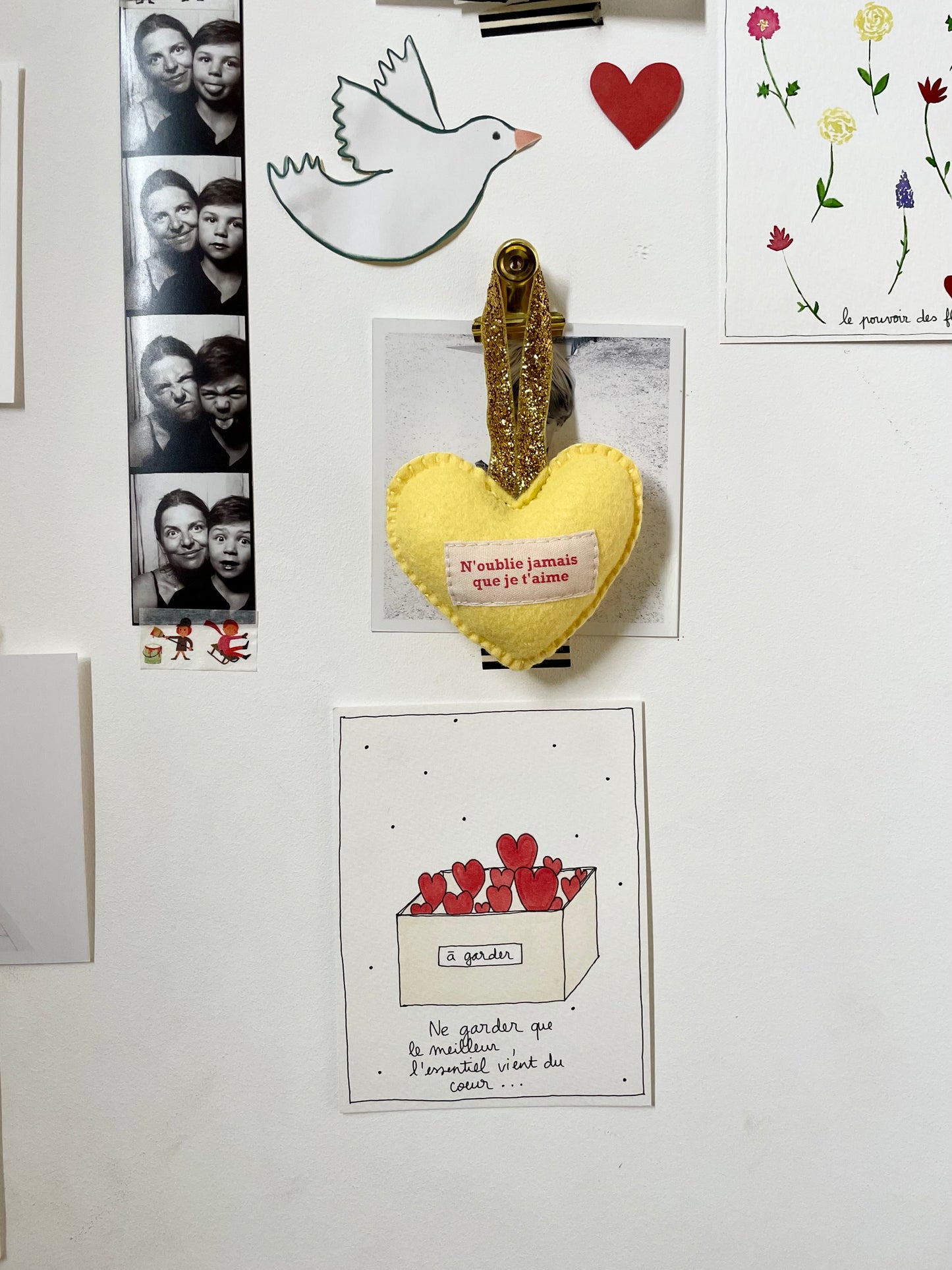 Coeur Amour coloris jaune vif